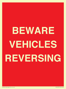 BEWARE VEHICLES REVERSING